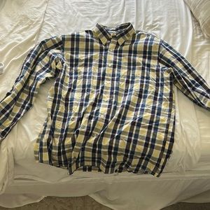 Men’s Large Plaid Club Room Dress Shirt